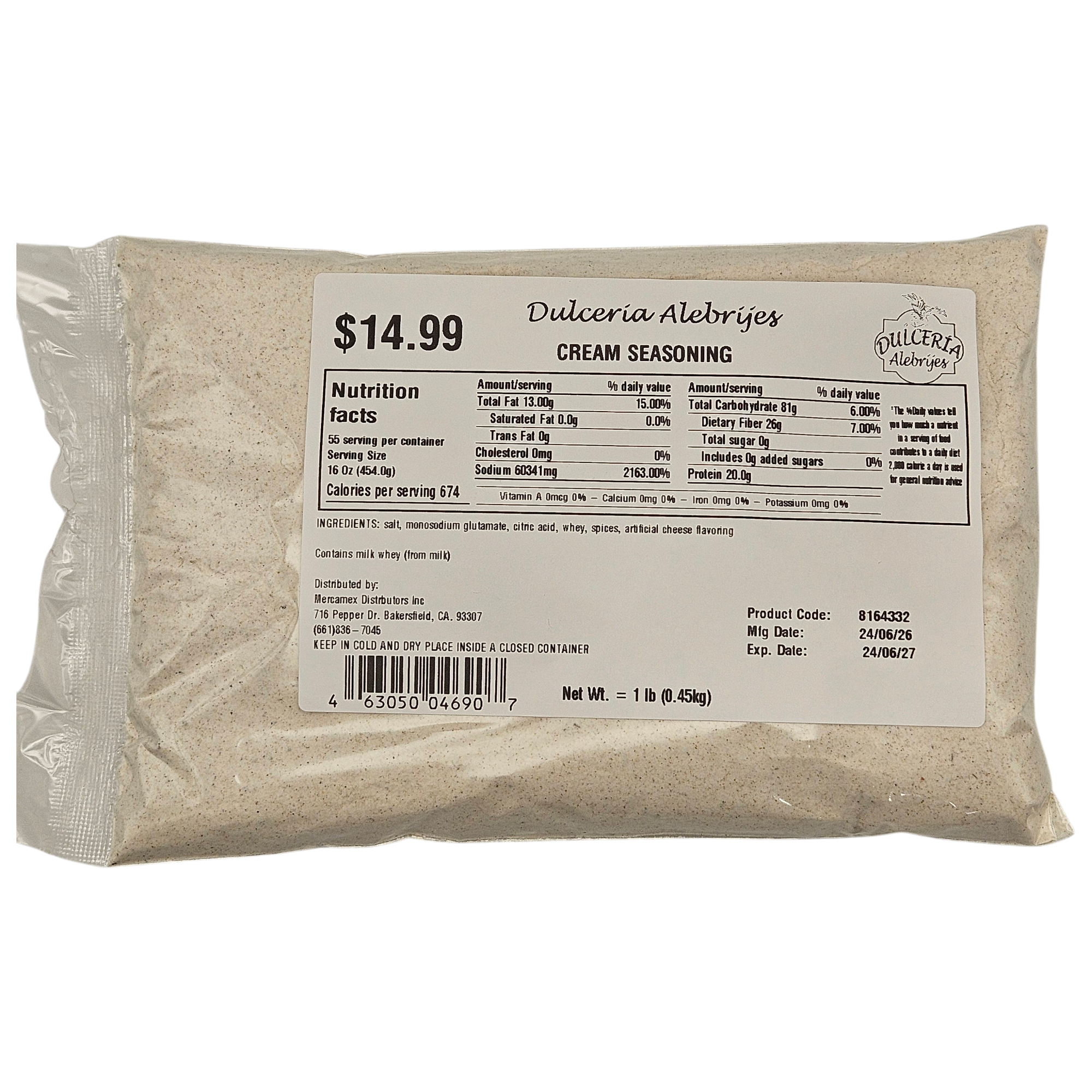 Sour Cream Seasoning 1lb