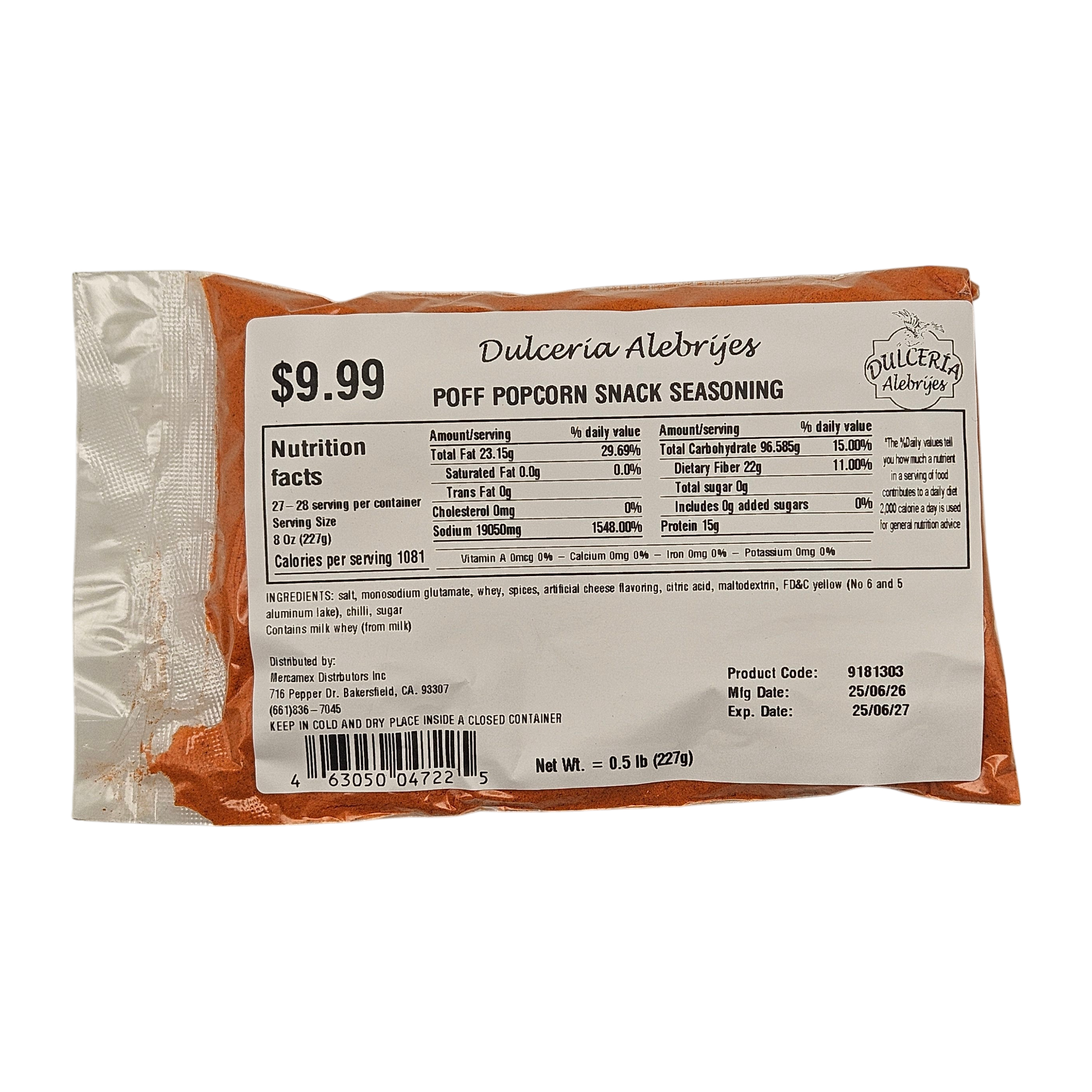 Poff Popcorn Snacks Seasoning 0.5 lb