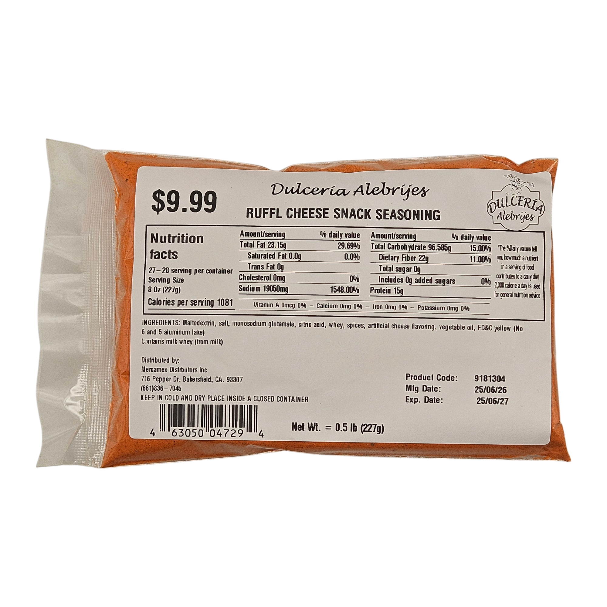 Ruffl Cheese Snack Seasoning 0.5 lb