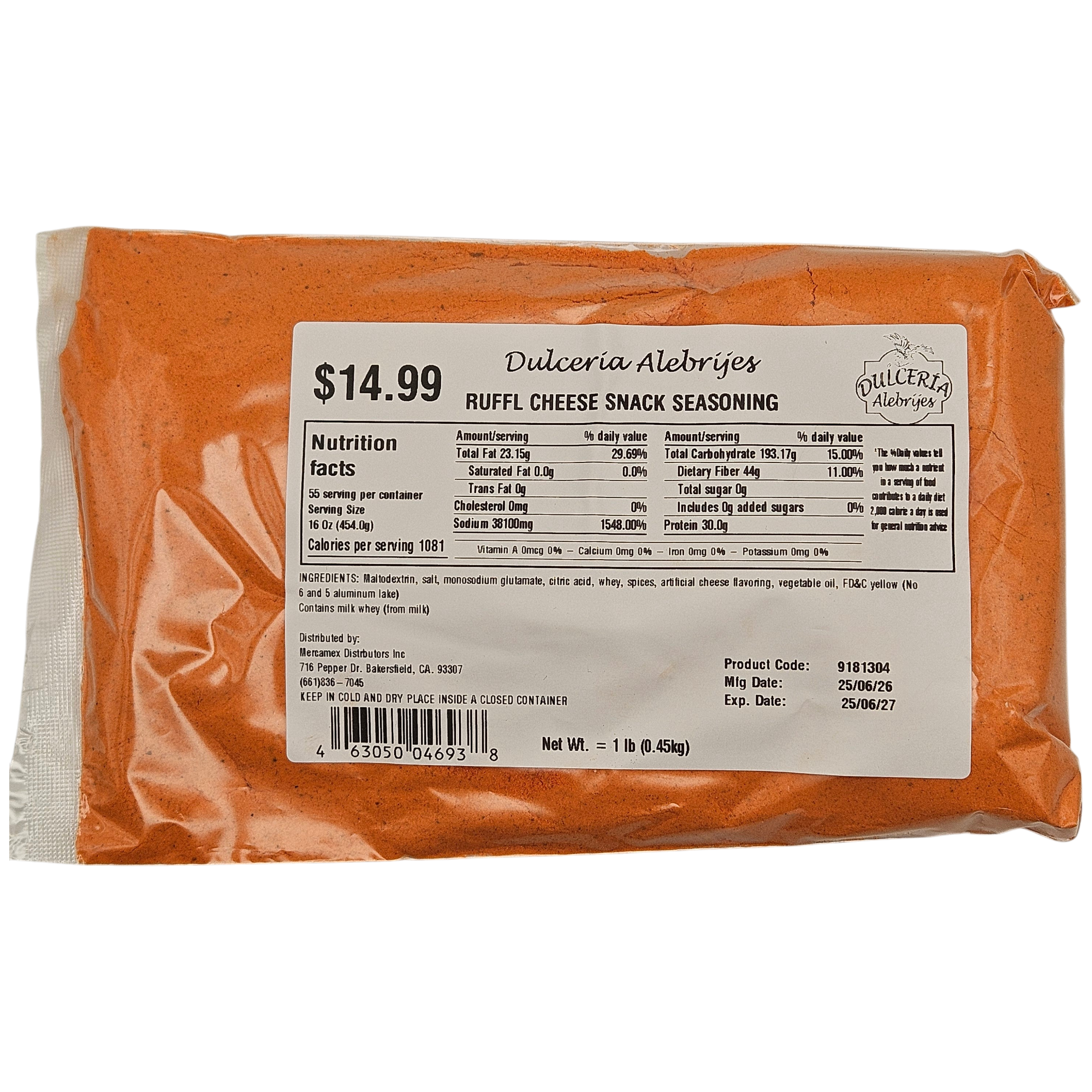 Ruffl Cheese Snack Seasoning 1lb