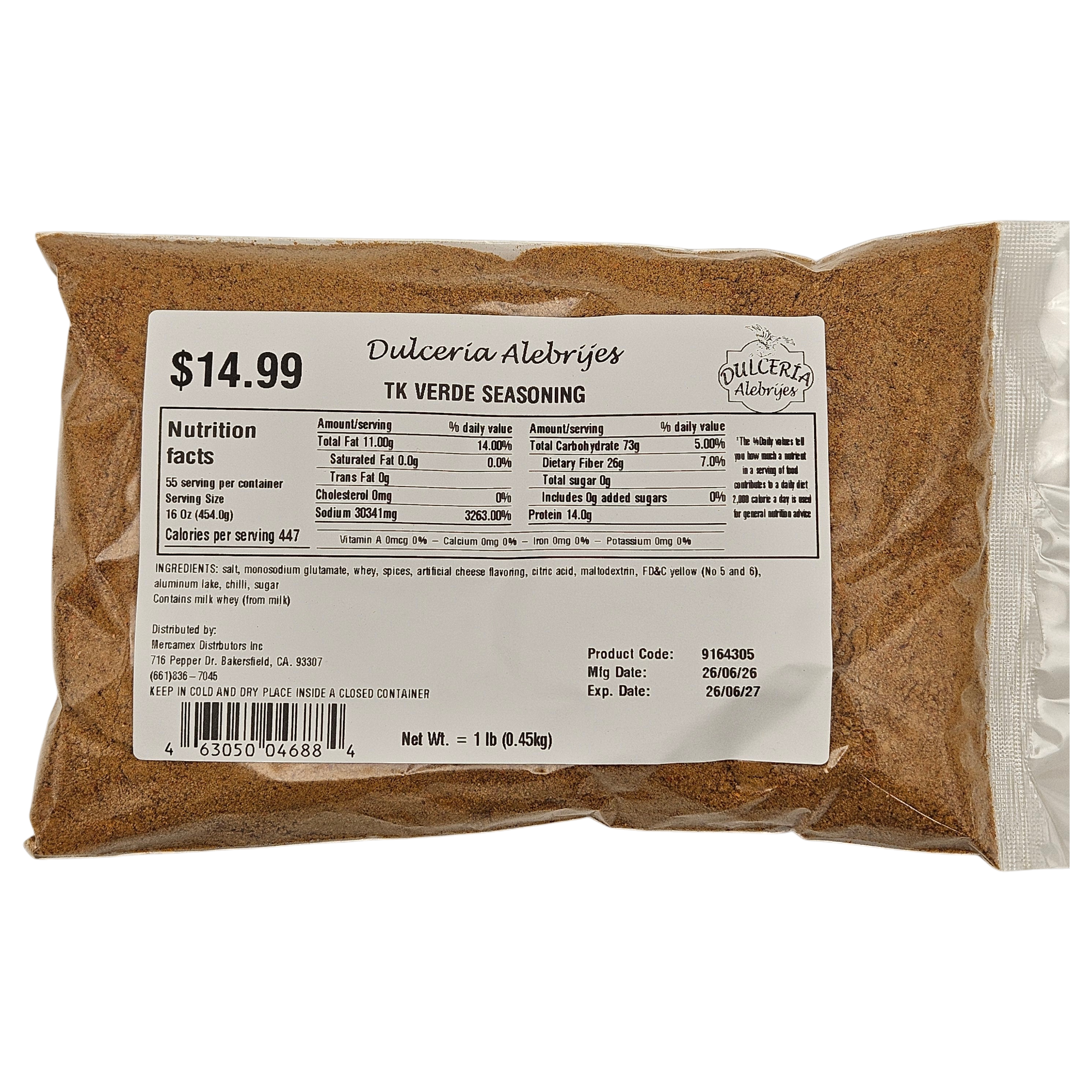 TK Verde Seasoning 1lb
