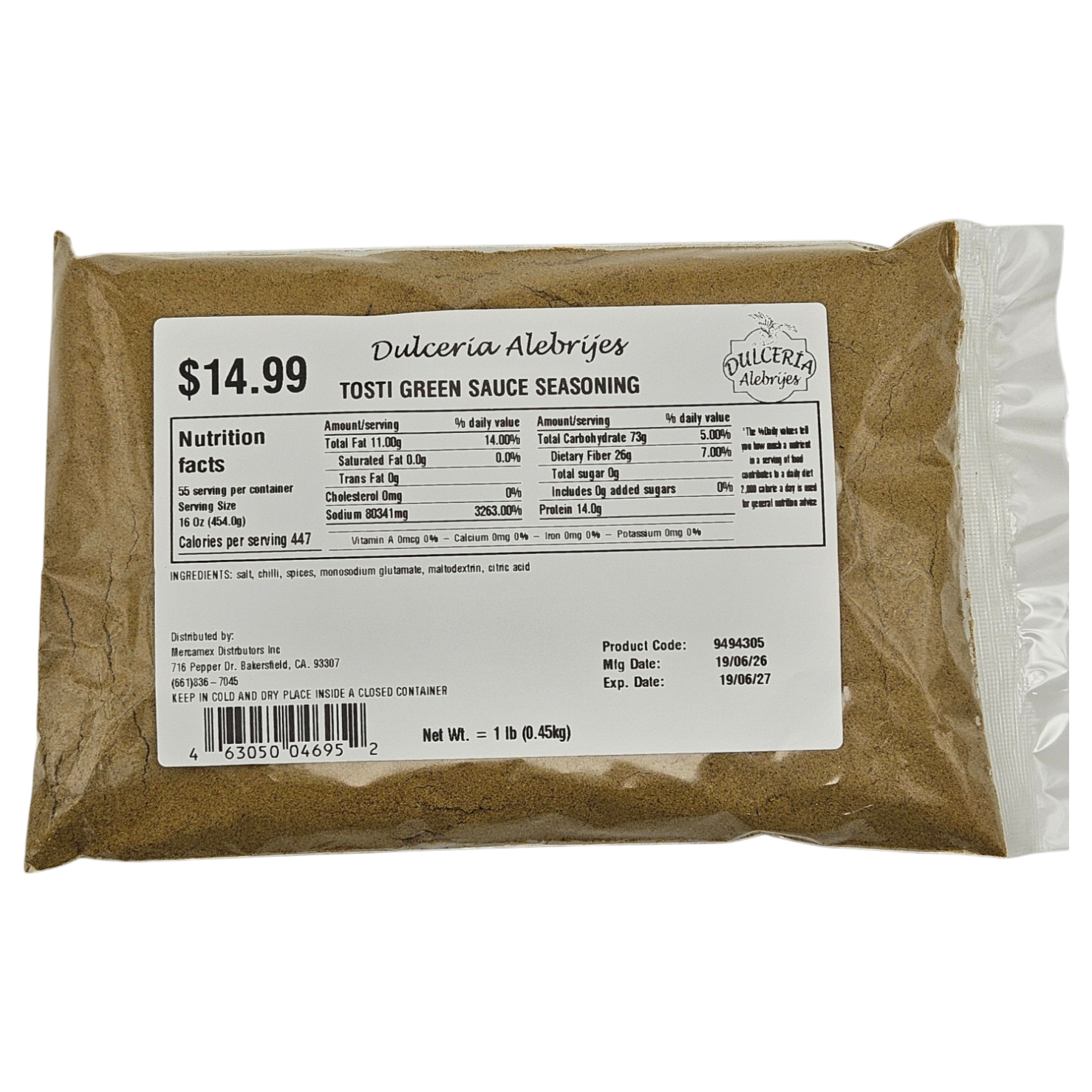 Tosti Green Sauce Seasoning 1lb